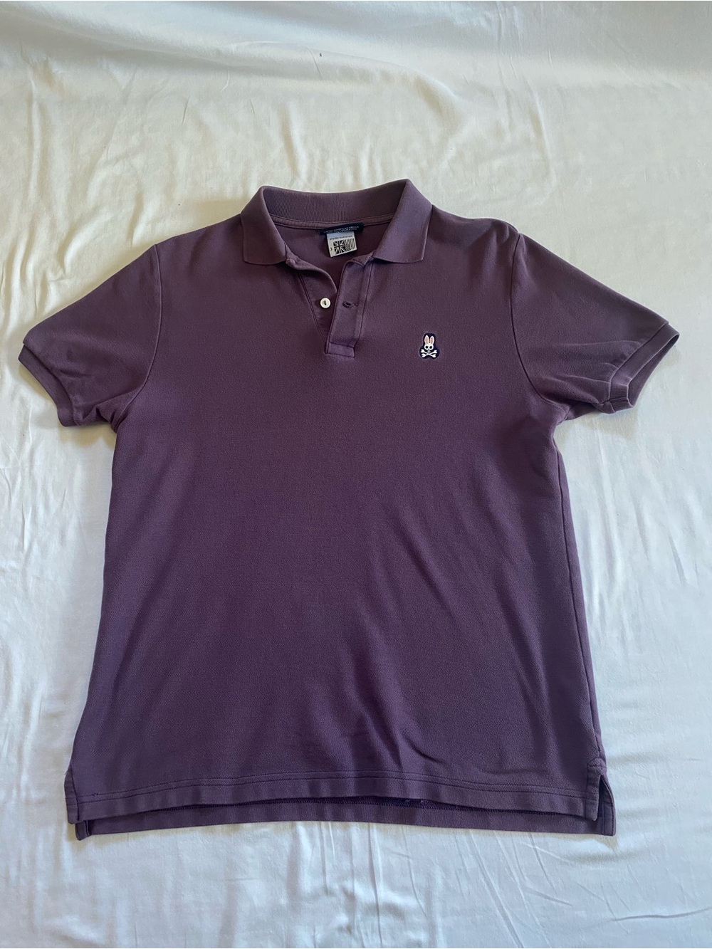 Psycho Bunny Men’s Purple Polo with Embroidered Logo - Size XS